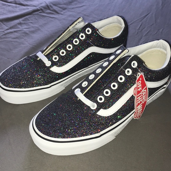 custom vans glitter